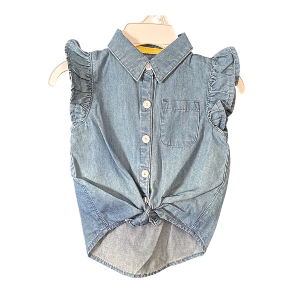 Cat & Jack Baby Girls Button Down Denim Shirt